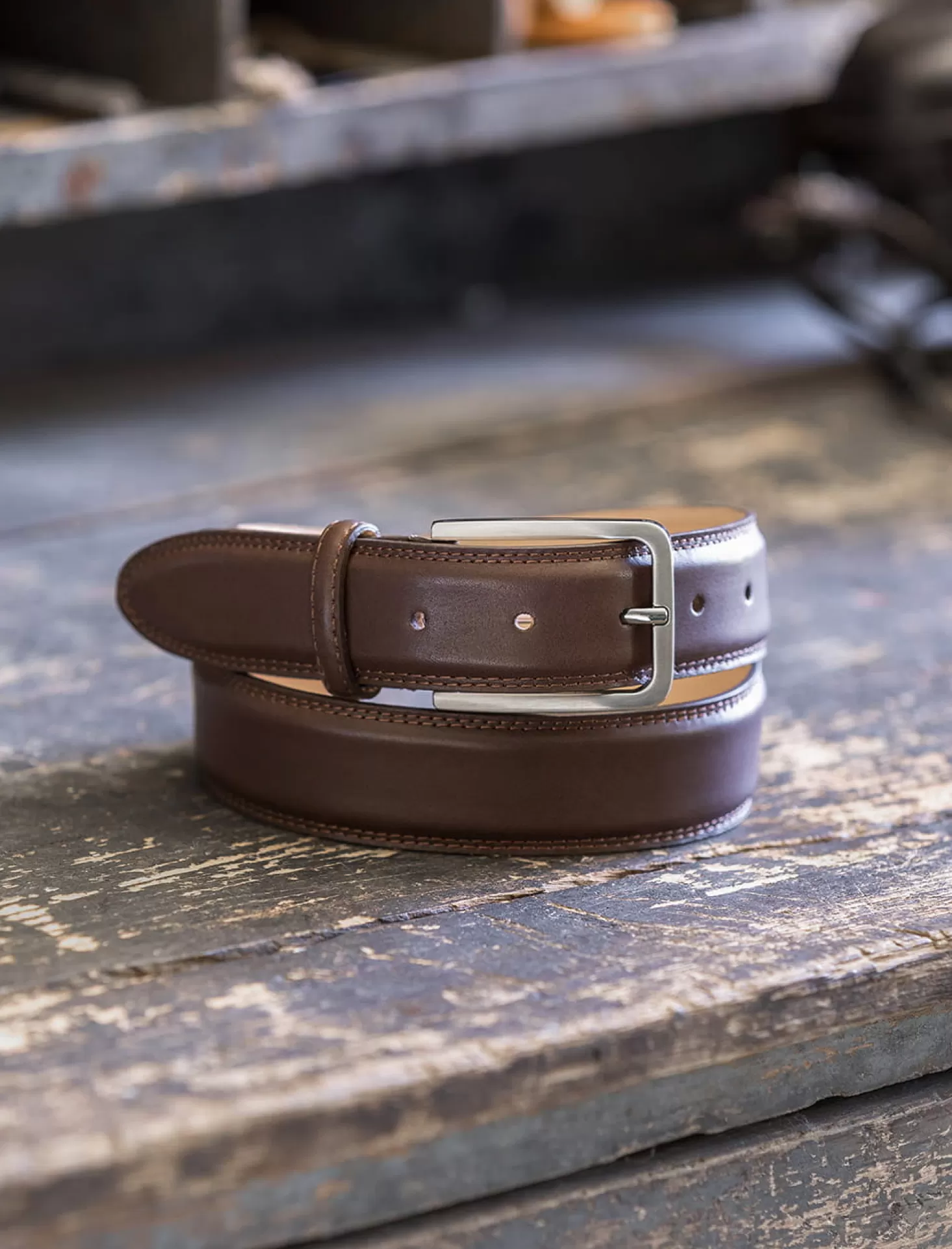 Pied de Biche Ceintures<Ceinture Homme Classique Chocolat