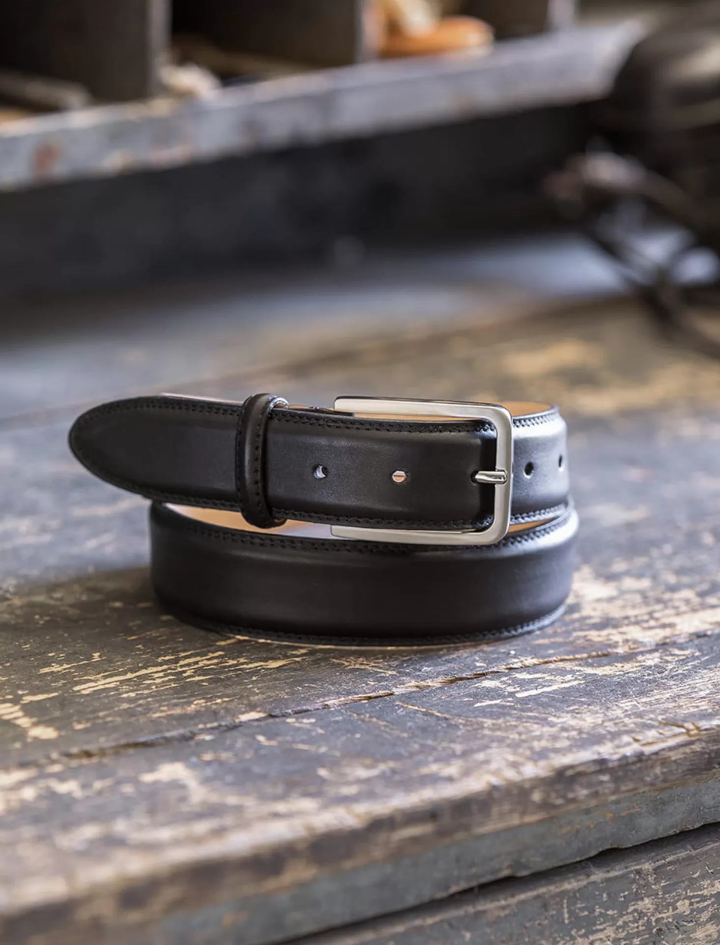 Pied de Biche Ceintures<Ceinture Homme Classique Noir