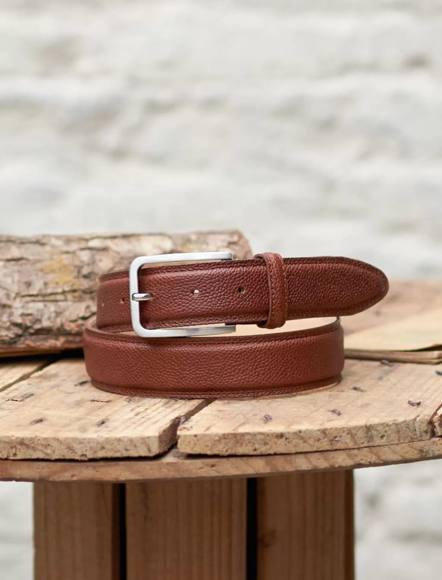 Pied de Biche Ceintures<Ceinture Homme Classique Cognac