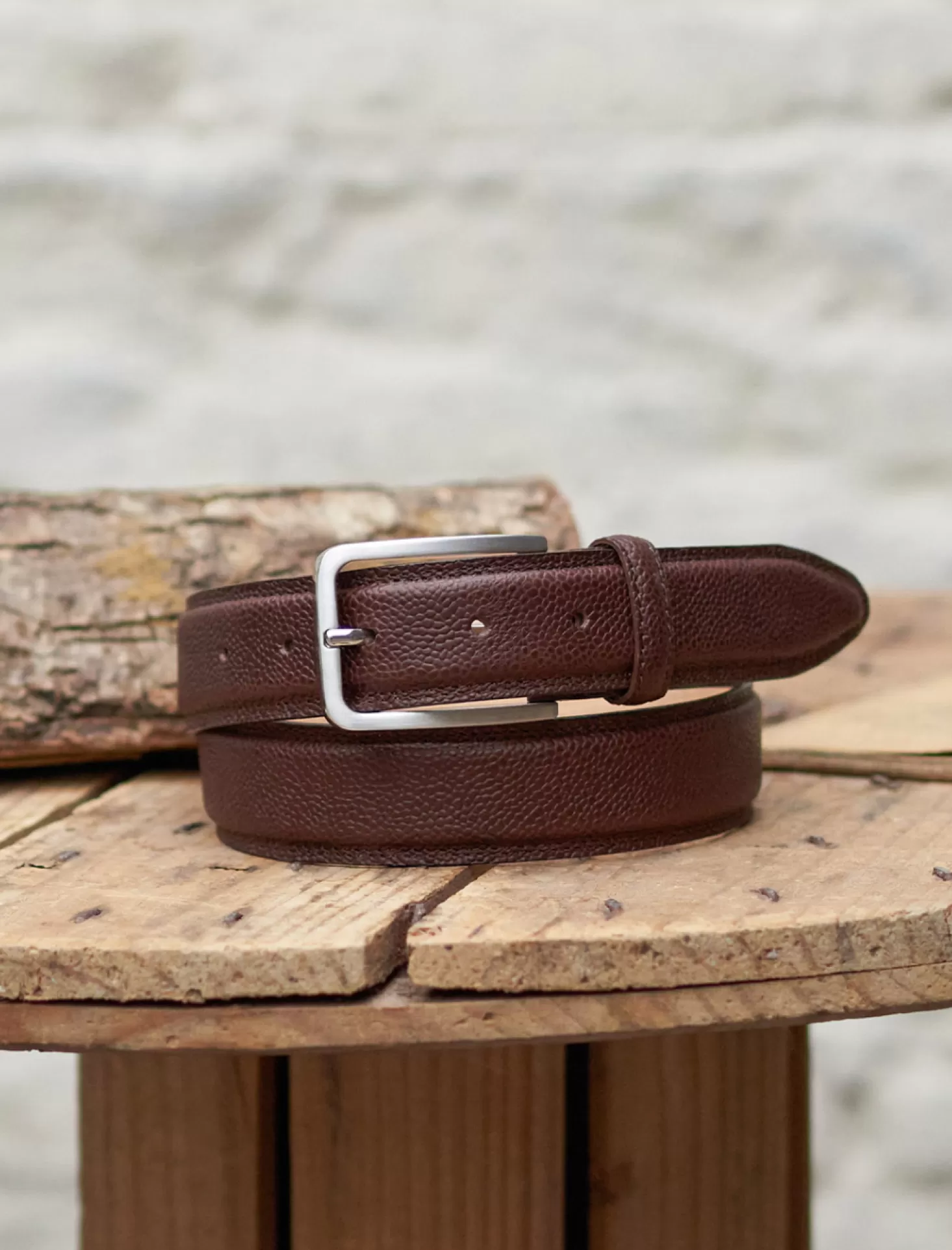 Pied de Biche Ceintures<Ceinture Homme Classique Chocolat