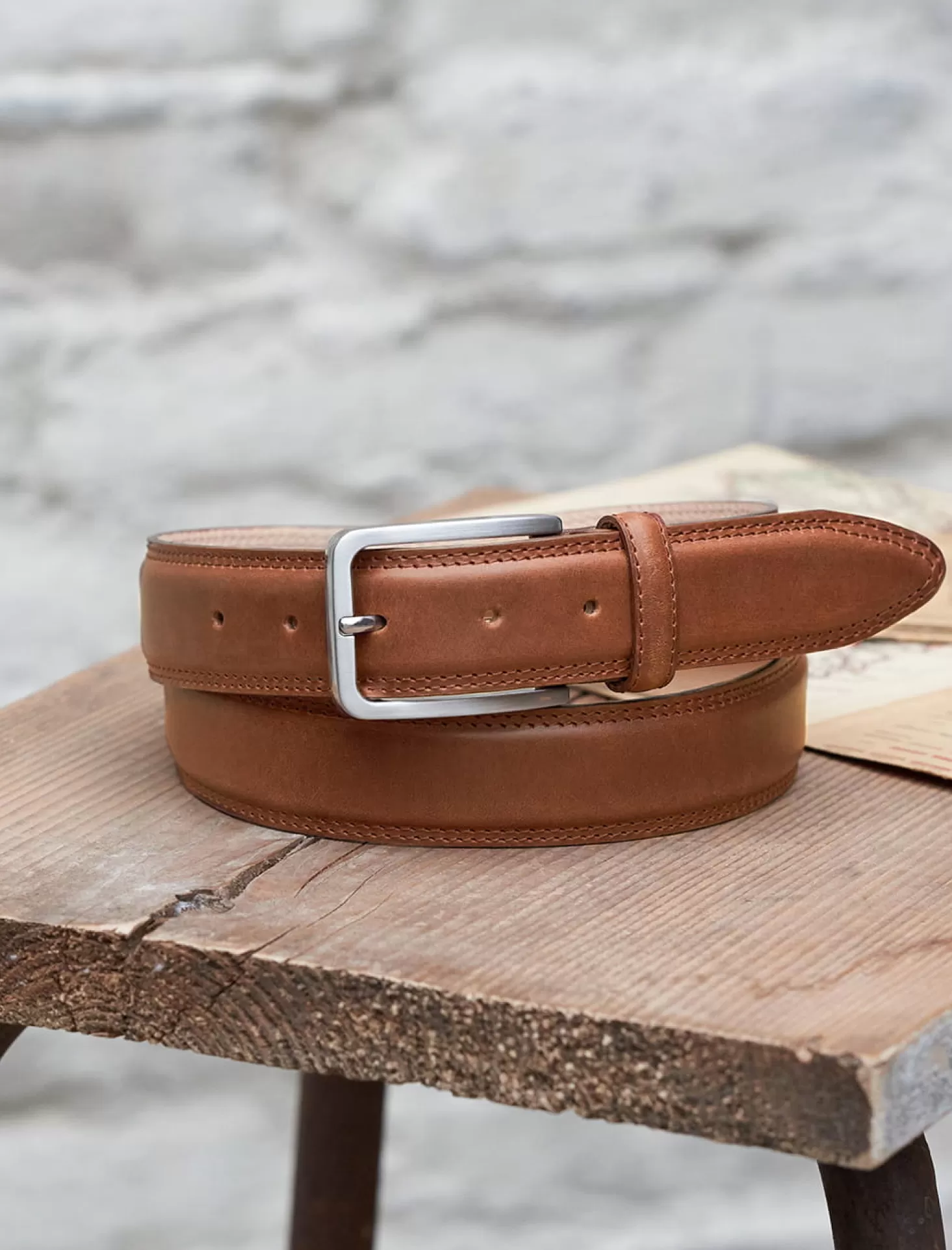 Pied de Biche Ceintures<Ceinture Homme Classique Havane