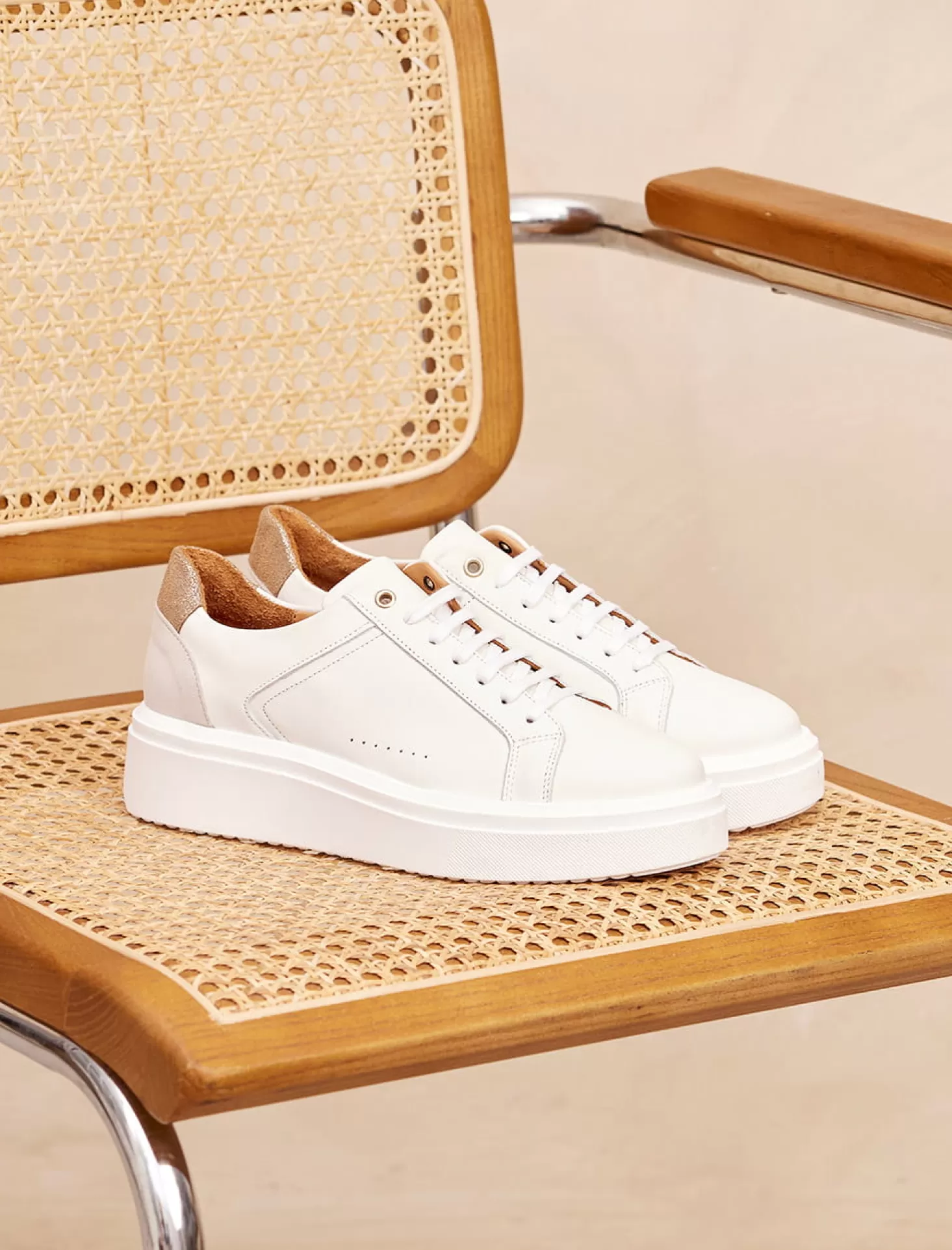 Pied de Biche Sneakers<Chiara Blanc & Dore