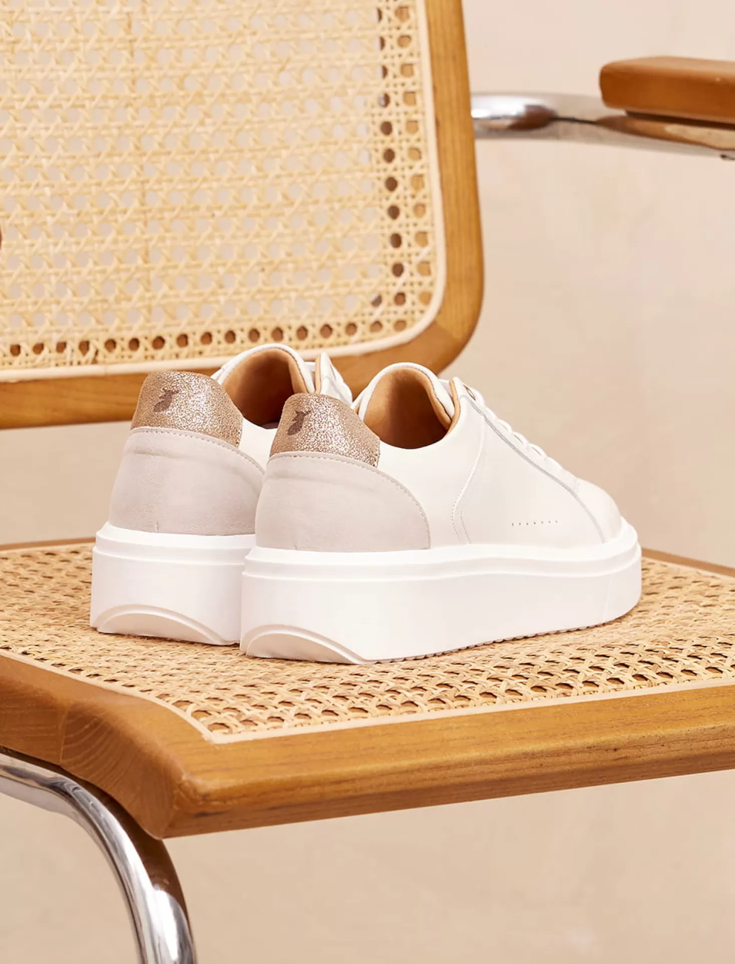 Pied de Biche Sneakers<Chiara Blanc & Dore