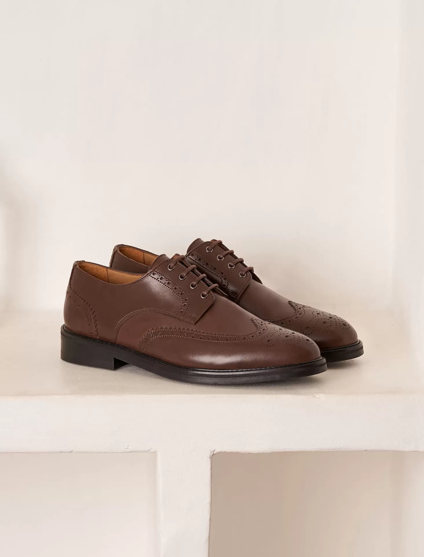 Pied de Biche Derbies & Oxford<Derbies Brogue Brun