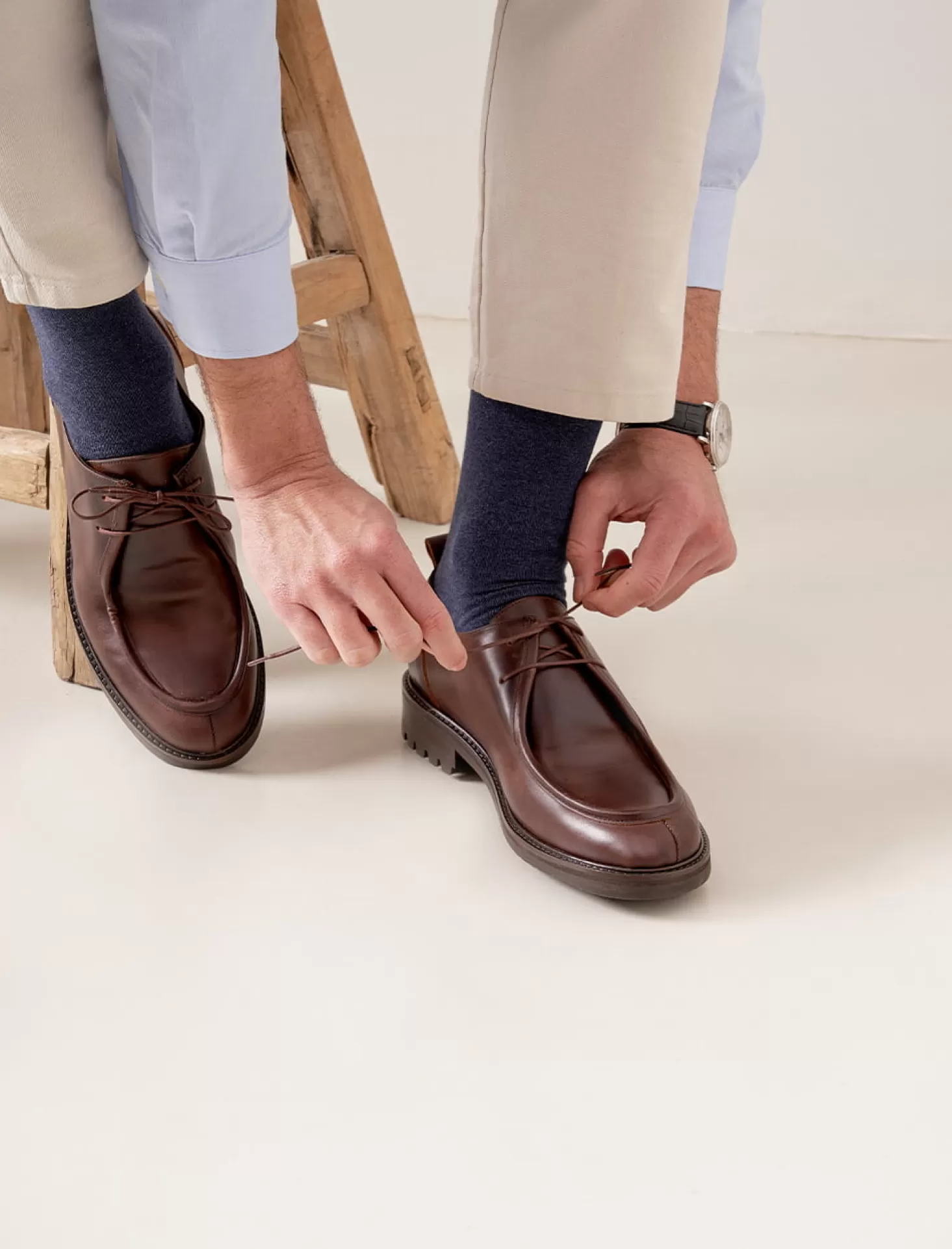 Pied de Biche Derbies & Oxford<Derbies Wallabee Bourgogne