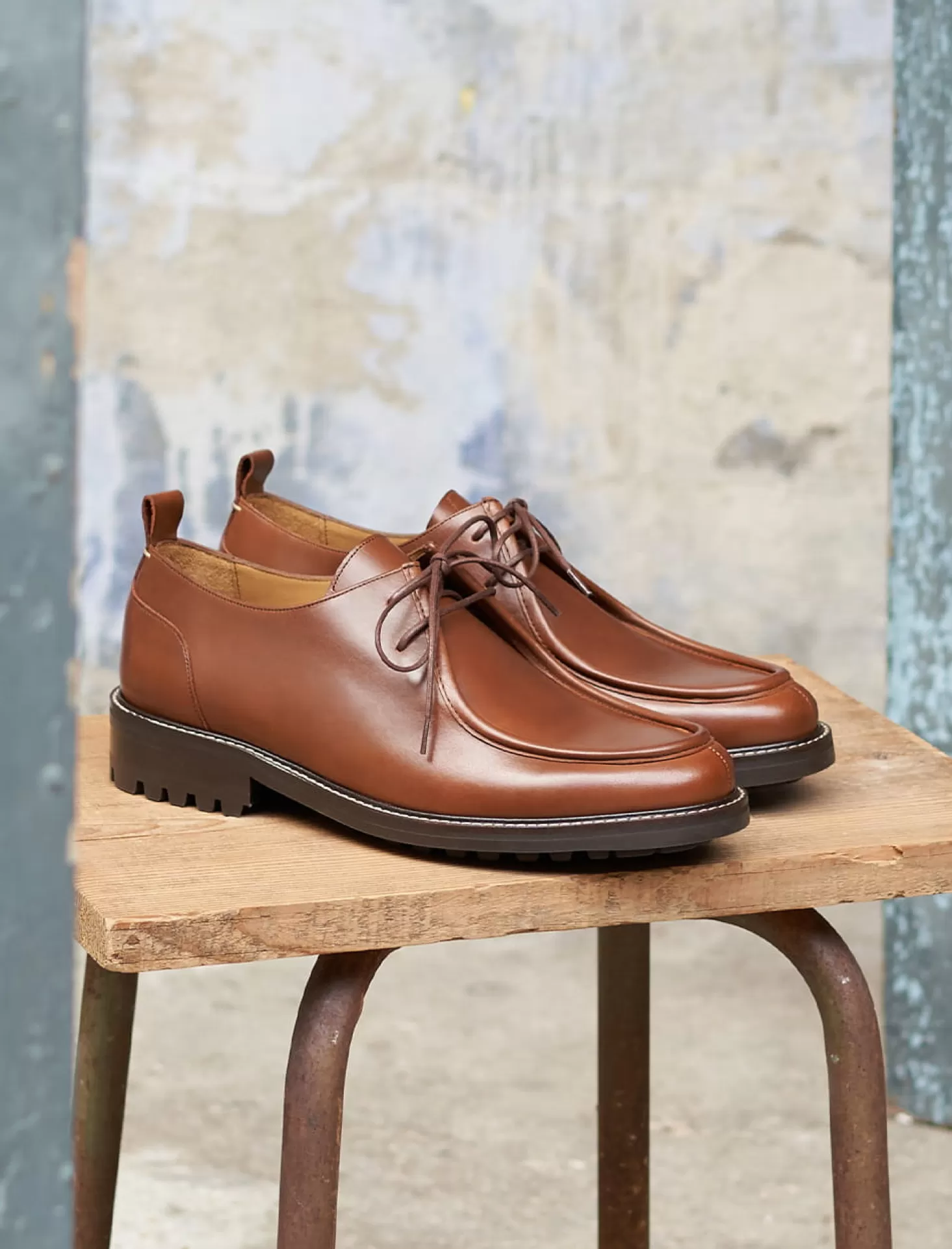 Pied de Biche Derbies & Oxford<Derbies Wallabee Havane