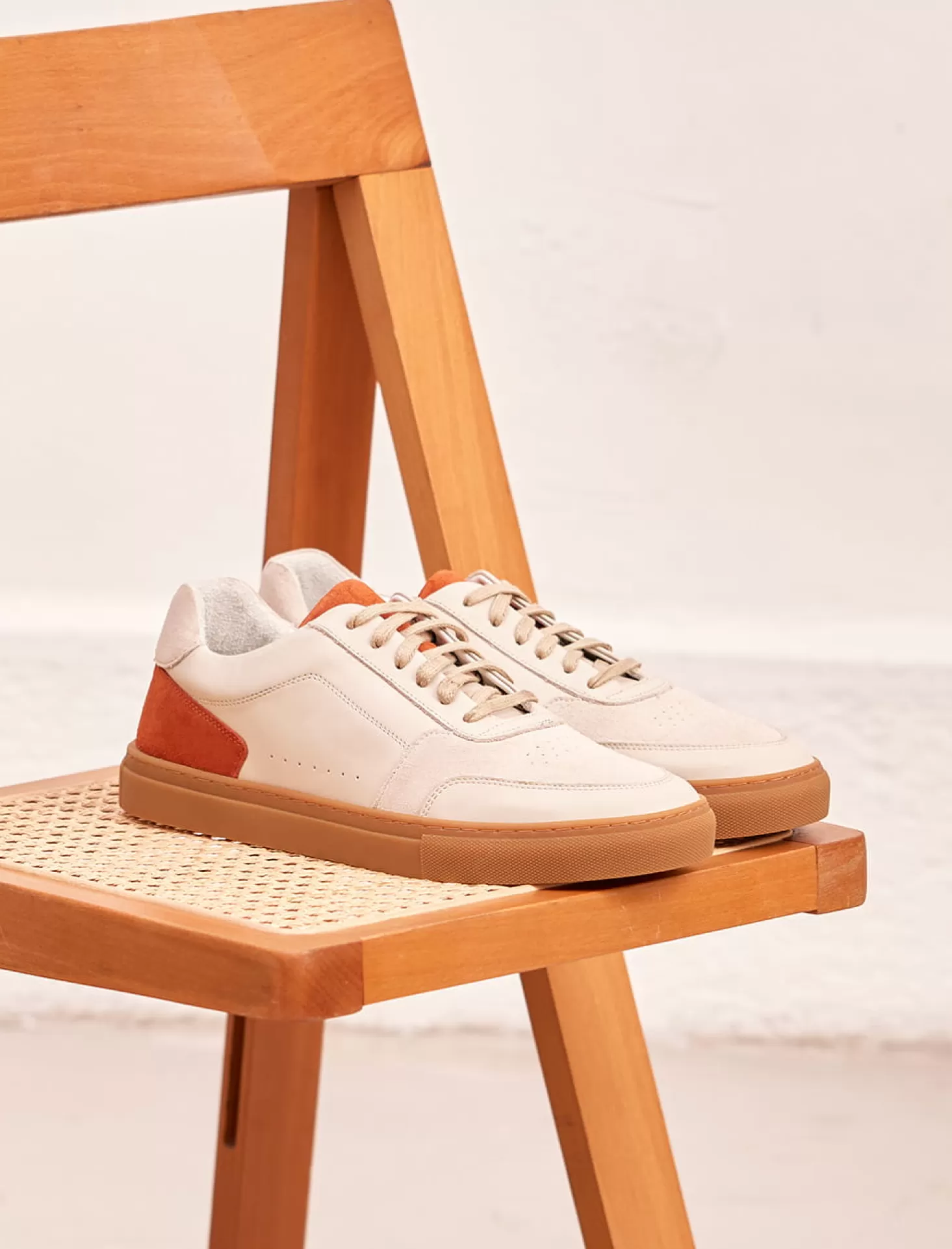 Pied de Biche Sneakers<Frisco Creme, Grege Clair & Rouille