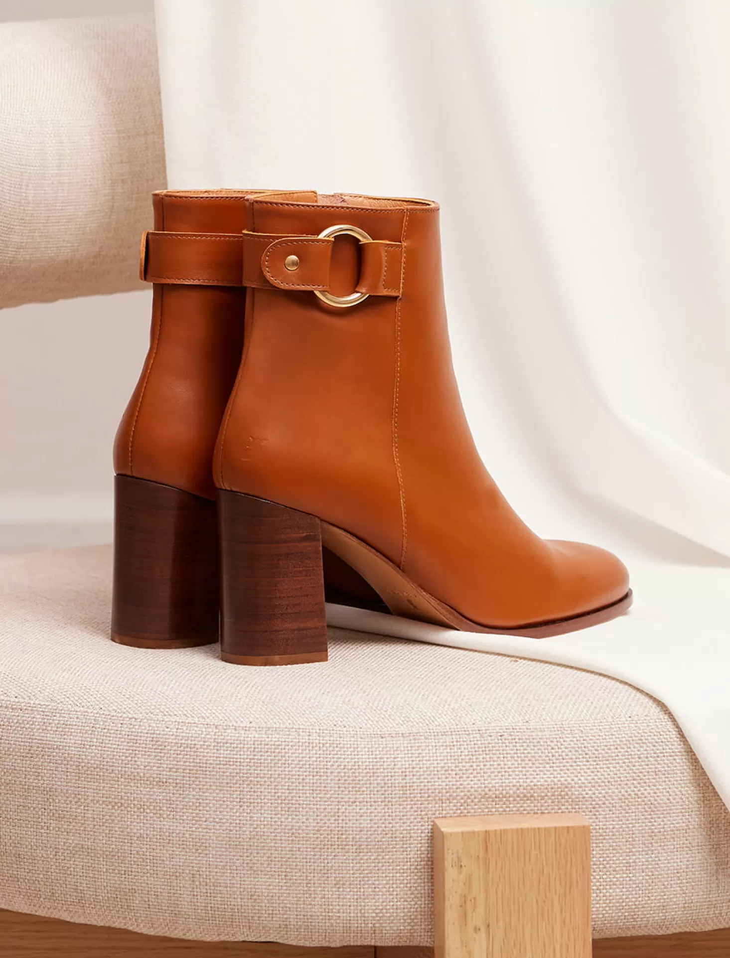 Pied de Biche Bottines A Talons<Giada Cognac