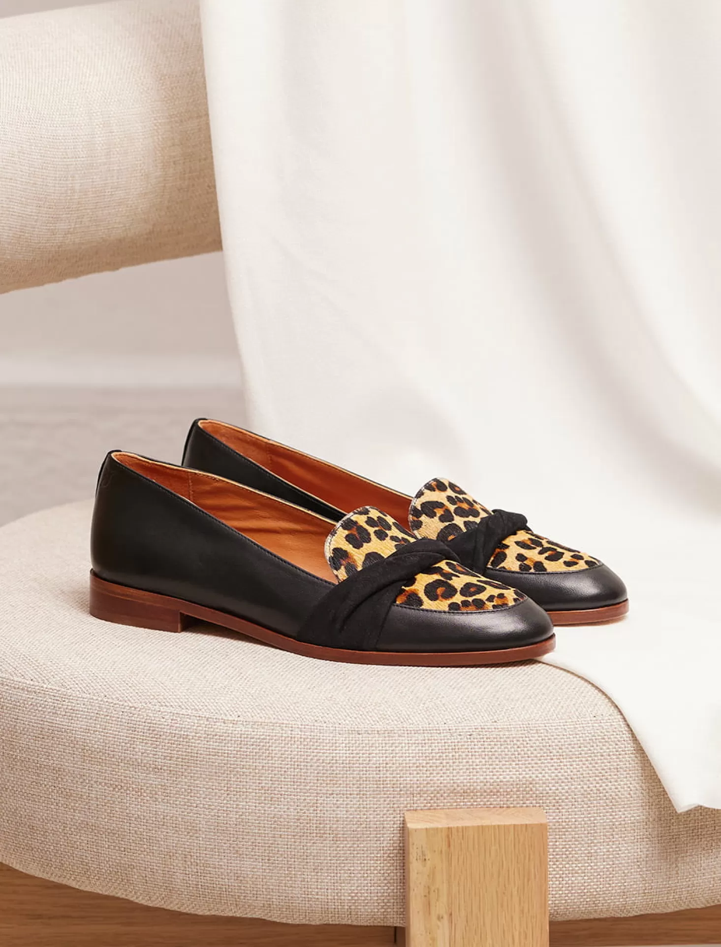 Pied de Biche Mocassins Et Derbies<Lilly Noir & Leopard