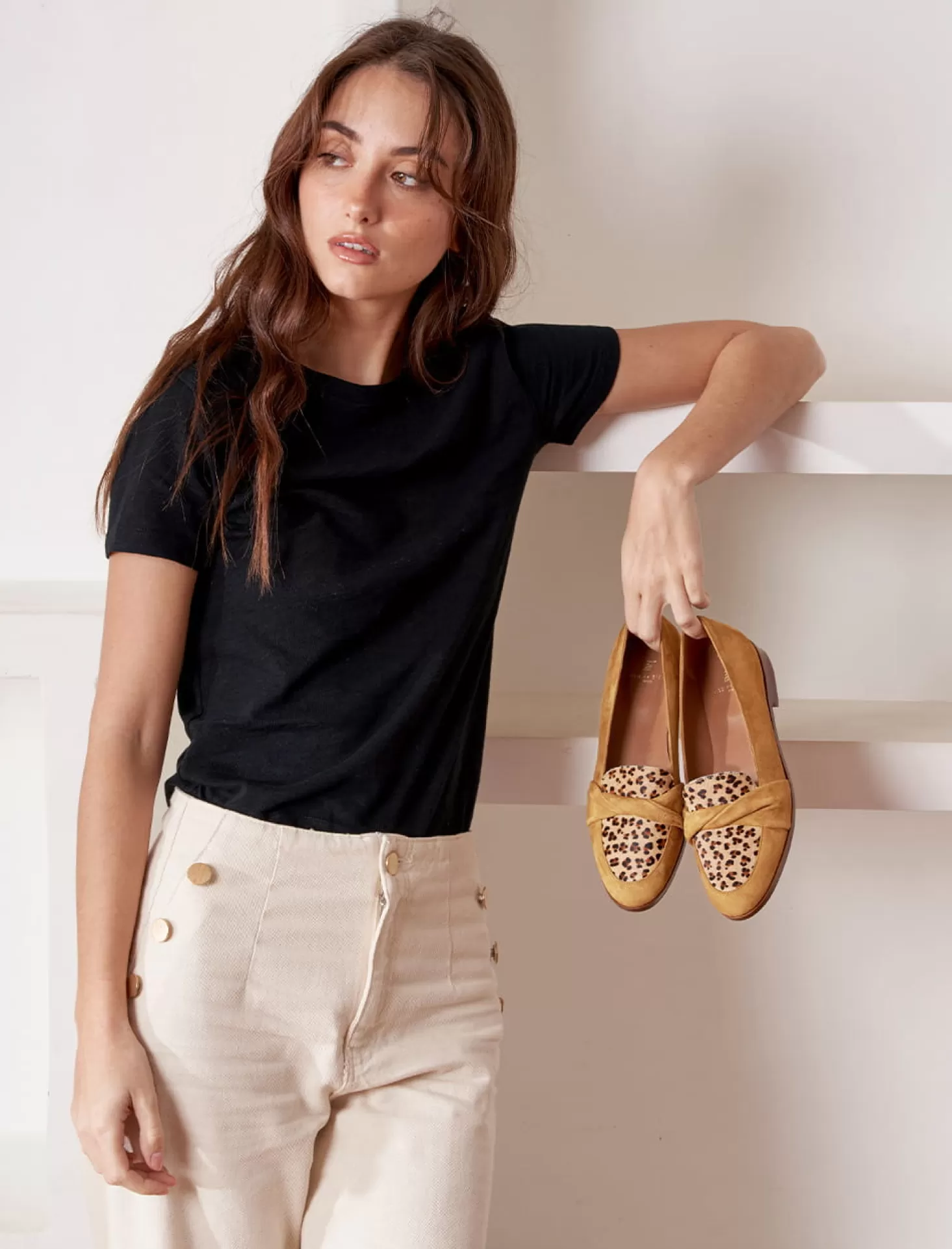 Pied de Biche Mocassins Et Derbies<Lilly Safran & Leopard