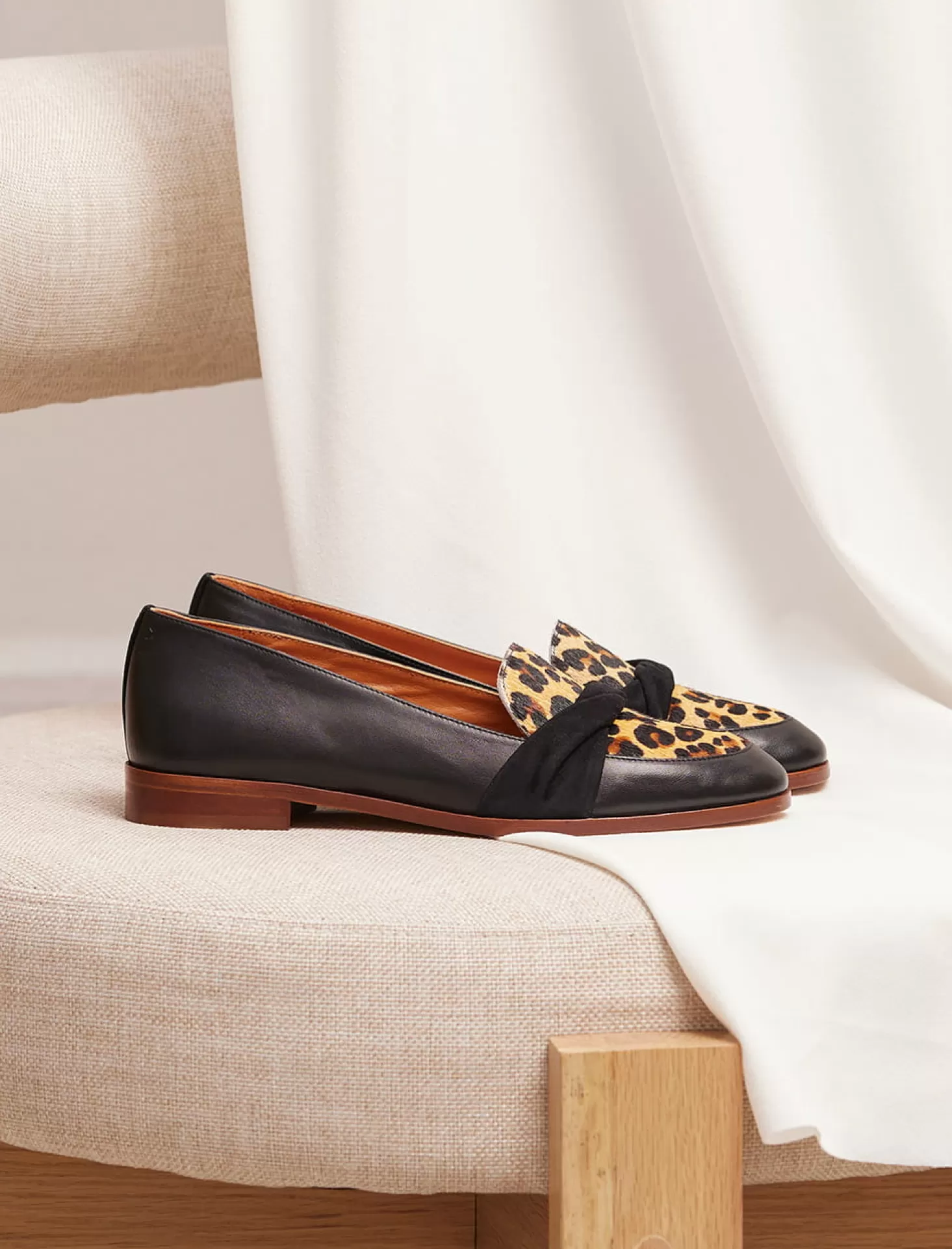 Pied de Biche Mocassins Et Derbies<Lilly Noir & Leopard