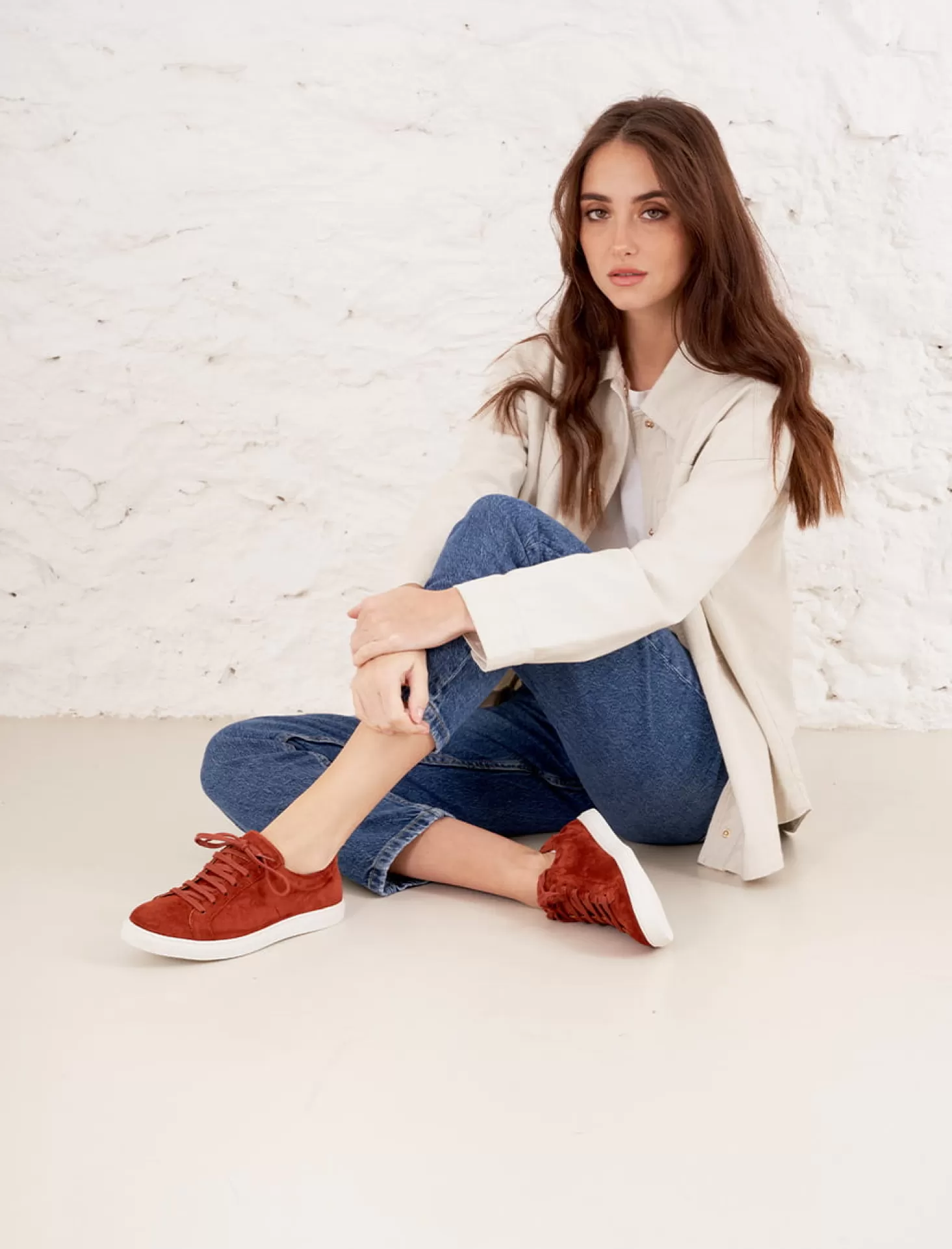 Pied de Biche Sneakers<Olivia Cherry Burnt