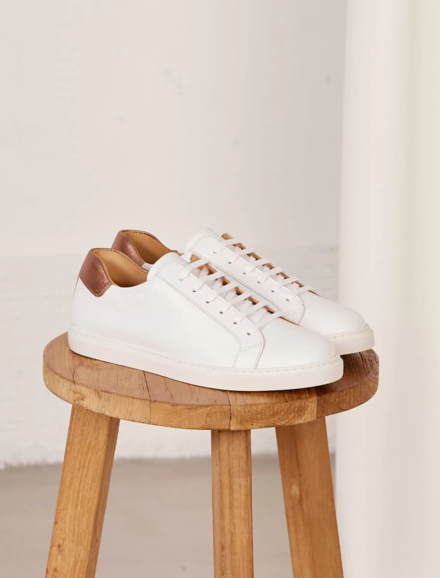 Pied de Biche Sneakers<Olivia Blanc & Rose Gold