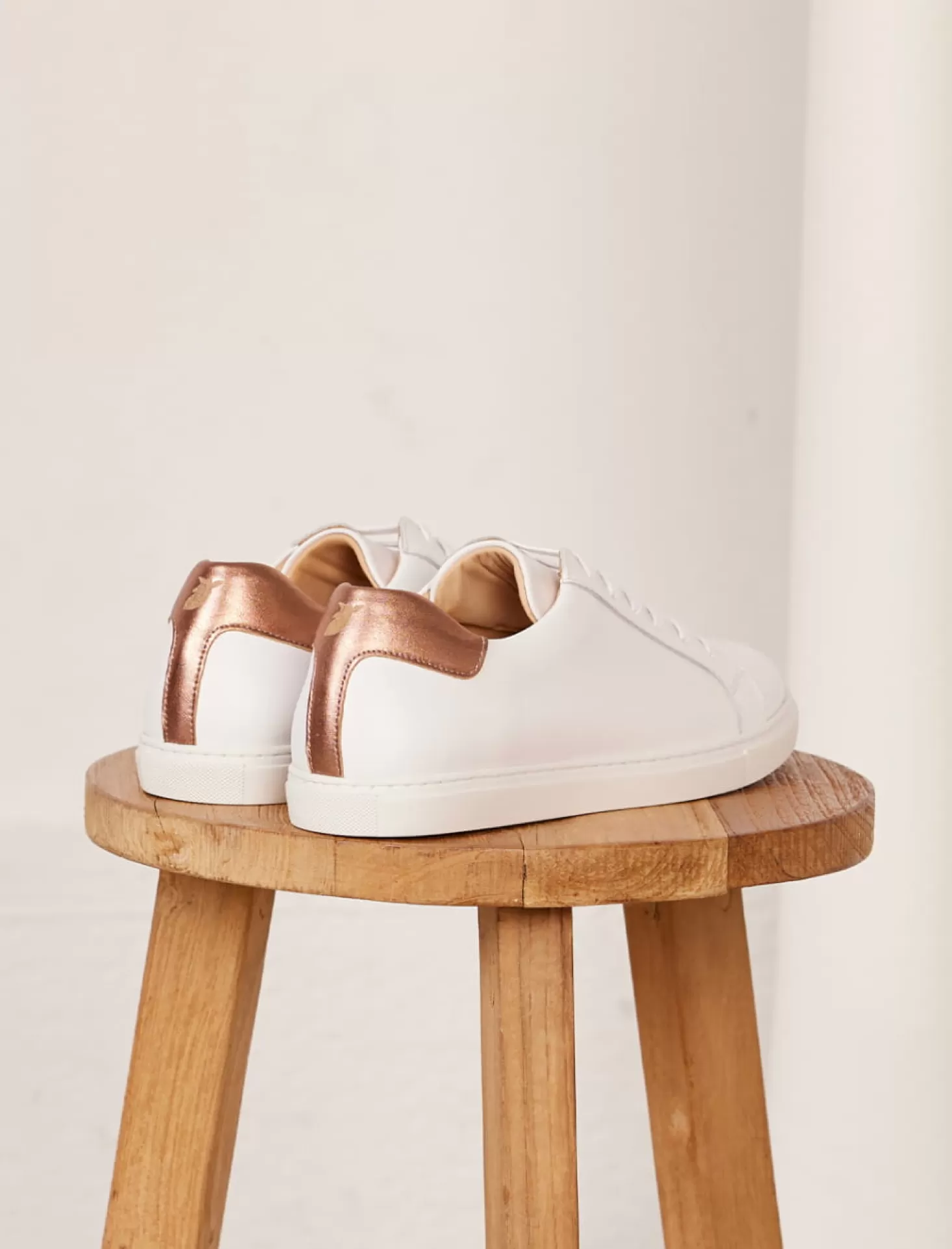 Pied de Biche Sneakers<Olivia Blanc & Rose Gold