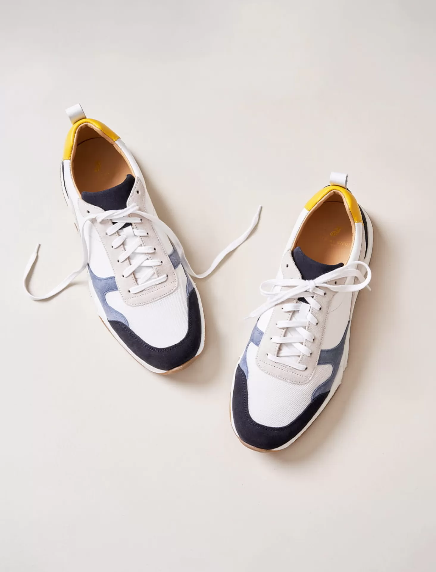 Pied de Biche Sneakers<Running Blanc & Baltic