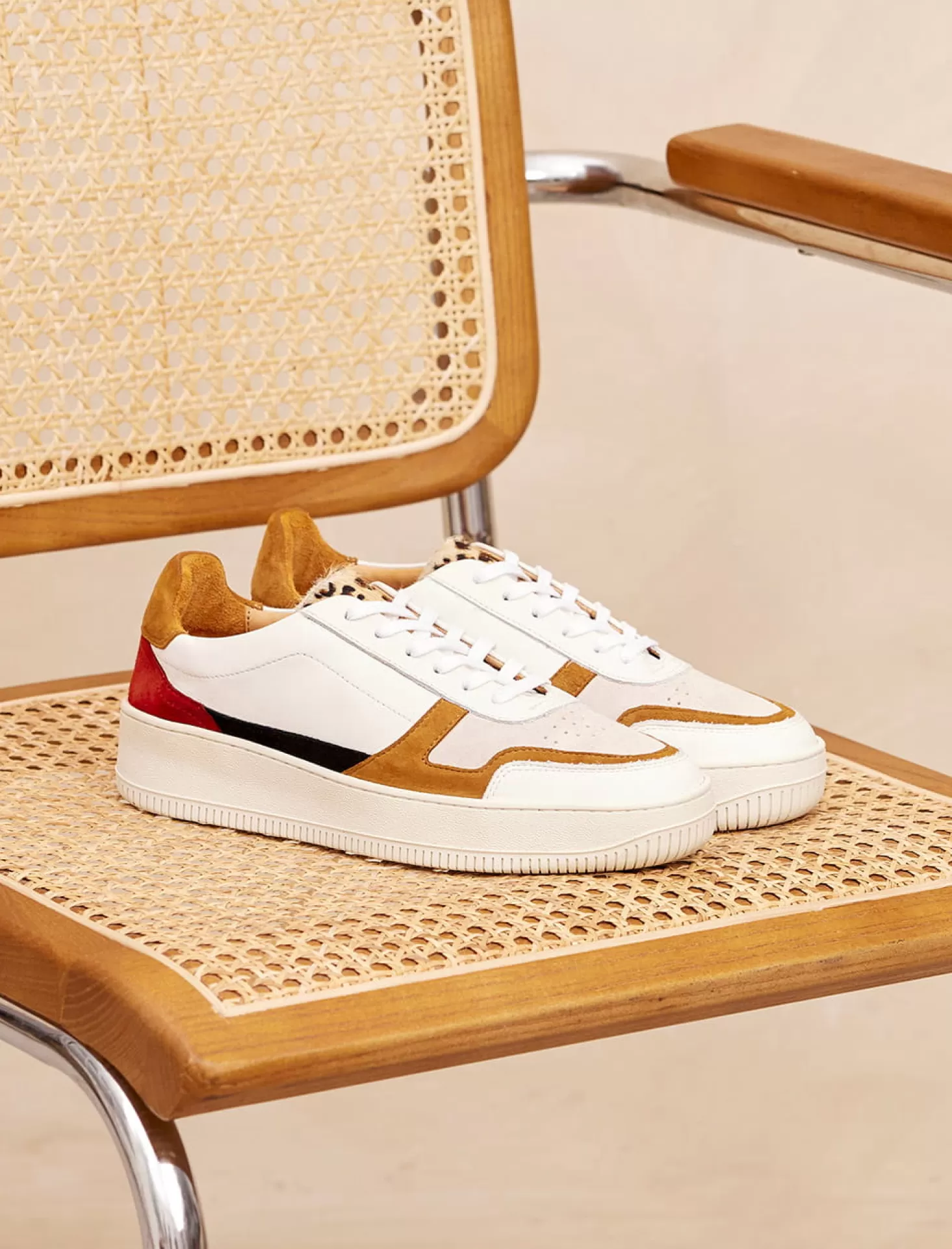 Pied de Biche Sneakers<Vasco Blanc & Leopard