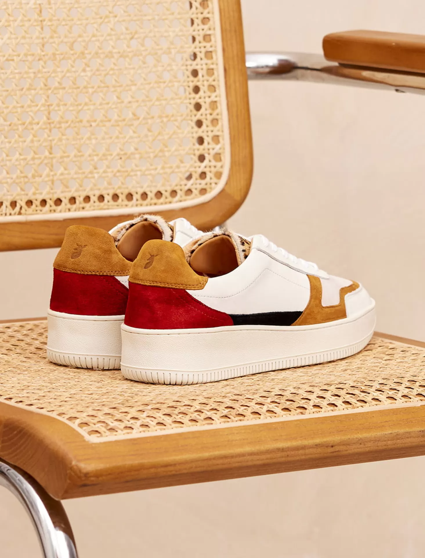 Pied de Biche Sneakers<Vasco Blanc & Leopard